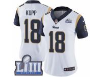Women Nike Los Angeles Rams #18 Cooper Kupp White Vapor Untouchable Limited Player Super Bowl LIII Bound NFL Jersey