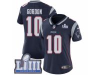 Women Nike New England Patriots #10 Josh Gordon Navy Blue Team Color Vapor Untouchable Limited Player Super Bowl LIII Bound NFL Jersey