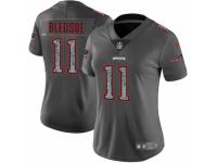 Women Nike New England Patriots #11 Drew Bledsoe Gray Static Vapor Untouchable Game NFL Jersey