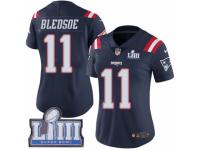 Women Nike New England Patriots #11 Drew Bledsoe Limited Navy Blue Rush Vapor Untouchable Super Bowl LIII Bound NFL Jersey