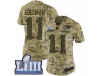 Women Nike New England Patriots #11 Julian Edelman Limited Camo 2018 Salute to Service Super Bowl LIII Bound NFL Jersey