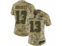 Women Nike New England Patriots #13 Phillip Dorsett Limited Camo 2018 Salute to Service NFL Jersey