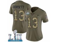 Women Nike New England Patriots #13 Phillip Dorsett Limited Olive/Camo 2017 Salute to Service Super Bowl LII NFL Jersey