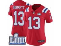 Women Nike New England Patriots #13 Phillip Dorsett Red Alternate Vapor Untouchable Limited Player Super Bowl LIII Bound NFL Jersey