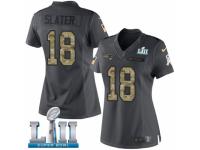 Women Nike New England Patriots #18 Matthew Slater Limited Black 2016 Salute to Service Super Bowl LII NFL Jersey