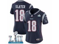 Women Nike New England Patriots #18 Matthew Slater Navy Blue Team Color Vapor Untouchable Limited Player Super Bowl LII NFL Jersey