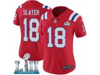 Women Nike New England Patriots #18 Matthew Slater Red Alternate Vapor Untouchable Limited Player Super Bowl LII NFL Jersey