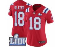 Women Nike New England Patriots #18 Matthew Slater Red Alternate Vapor Untouchable Limited Player Super Bowl LIII Bound NFL Jersey