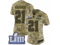 Women Nike New England Patriots #21 Duron Harmon Limited Camo 2018 Salute to Service Super Bowl LIII Bound NFL Jersey