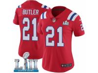 Women Nike New England Patriots #21 Malcolm Butler Red Alternate Vapor Untouchable Limited Player Super Bowl LII NFL Jersey