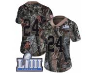 Women Nike New England Patriots #24 Stephon Gilmore Camo Rush Realtree Limited Super Bowl LIII Bound NFL Jersey