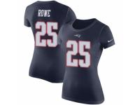 Women Nike New England Patriots #25 Eric Rowe Navy Blue Rush Pride Name & Number T-Shirt