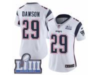 Women Nike New England Patriots #29 Duke Dawson White Vapor Untouchable Limited Player Super Bowl LIII Bound NFL Jersey