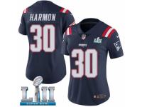 Women Nike New England Patriots #30 Duron Harmon Limited Navy Blue Rush Vapor Untouchable Super Bowl LII NFL Jersey