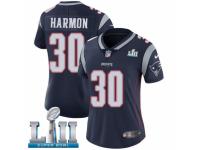 Women Nike New England Patriots #30 Duron Harmon Navy Blue Team Color Vapor Untouchable Limited Player Super Bowl LII NFL Jersey