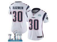 Women Nike New England Patriots #30 Duron Harmon White Vapor Untouchable Limited Player Super Bowl LII NFL Jersey