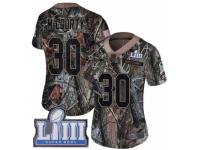 Women Nike New England Patriots #30 Jason McCourty Camo Rush Realtree Limited Super Bowl LIII Bound NFL Jersey