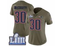 Women Nike New England Patriots #30 Jason McCourty Limited Olive 2017 Salute to Service Super Bowl LIII Bound NFL Jersey