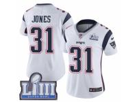 Women Nike New England Patriots #31 Jonathan Jones White Vapor Untouchable Limited Player Super Bowl LIII Bound NFL Jersey