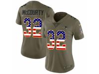 Women Nike New England Patriots #32 Devin McCourty Limited Olive/USA Flag 2017 Salute to Service NFL Jersey