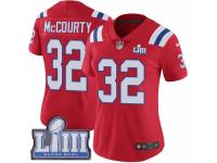 Women Nike New England Patriots #32 Devin McCourty Red Alternate Vapor Untouchable Limited Player Super Bowl LIII Bound NFL Jersey