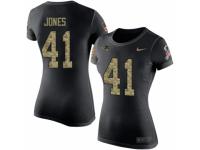 Women Nike New England Patriots #41 Cyrus Jones Black Camo Salute to Service T-Shirt