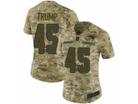 Women Nike New England Patriots #45 Donald Trump Limited Camo 2018 Salute to Service NFL Jersey