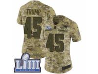 Women Nike New England Patriots #45 Donald Trump Limited Camo 2018 Salute to Service Super Bowl LIII Bound NFL Jersey