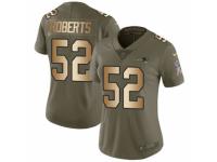 Women Nike New England Patriots #52 Elandon Roberts Limited Olive/Gold 2017 Salute to Service NFL Jersey