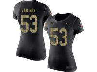 Women Nike New England Patriots #53 Kyle Van Noy Black Camo Salute to Service T-Shirt