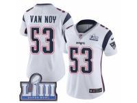 Women Nike New England Patriots #53 Kyle Van Noy White Vapor Untouchable Limited Player Super Bowl LIII Bound NFL Jersey