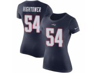 Women Nike New England Patriots #54 Donta Hightower Navy Blue Rush Pride Name & Number T-Shirt