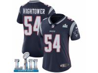 Women Nike New England Patriots #54 Donta Hightower Navy Blue Team Color Vapor Untouchable Limited Player Super Bowl LII NFL Jersey