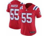 Women Nike New England Patriots #55 Cassius Marsh Red Alternate Vapor Untouchable Limited Player NFL Jersey