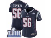 Women Nike New England Patriots #56 Andre Tippett Navy Blue Team Color Vapor Untouchable Limited Player Super Bowl LIII Bound NFL Jersey