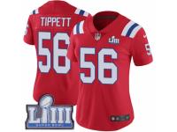 Women Nike New England Patriots #56 Andre Tippett Red Alternate Vapor Untouchable Limited Player Super Bowl LIII Bound NFL Jersey