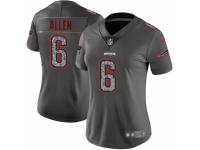 Women Nike New England Patriots #6 Ryan Allen Gray Static Vapor Untouchable Game NFL Jersey