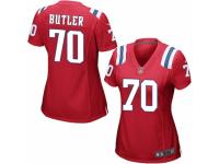 Women Nike New England Patriots #70 Adam Butler Game Red Alternate NFL Jersey