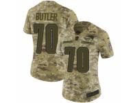 Women Nike New England Patriots #70 Adam Butler Limited Camo 2018 Salute to Service NFL Jersey