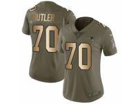 Women Nike New England Patriots #70 Adam Butler Limited Olive/Gold 2017 Salute to Service NFL Jersey