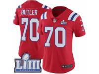 Women Nike New England Patriots #70 Adam Butler Red Alternate Vapor Untouchable Limited Player Super Bowl LIII Bound NFL Jersey