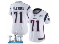 Women Nike New England Patriots #71 Cameron Fleming White Vapor Untouchable Limited Player Super Bowl LII NFL Jersey