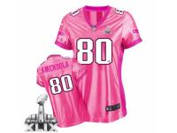 Women Nike New England Patriots #80 Danny Amendola Limited Pink New Be Luvd Super Bowl XLIX NFL Jersey