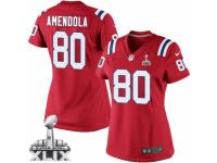 Women Nike New England Patriots #80 Danny Amendola Red Alternate Super Bowl XLIX NFL Jersey