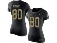 Women Nike New England Patriots #80 Irving Fryar Black Camo Salute to Service T-Shirt