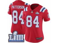 Women Nike New England Patriots #84 Cordarrelle Patterson Red Alternate Vapor Untouchable Limited Player Super Bowl LIII Bound NFL Jersey