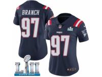 Women Nike New England Patriots #97 Alan Branch Limited Navy Blue Rush Vapor Untouchable Super Bowl LII NFL Jersey