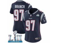 Women Nike New England Patriots #97 Alan Branch Navy Blue Team Color Vapor Untouchable Limited Player Super Bowl LII NFL Jersey