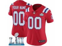 Women Nike New England Patriots Customized Red Alternate Vapor Untouchable Custom Limited Super Bowl LII NFL Jersey