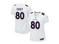 Women Nike NFL Denver Broncos #80 James Casey Game White Jersey